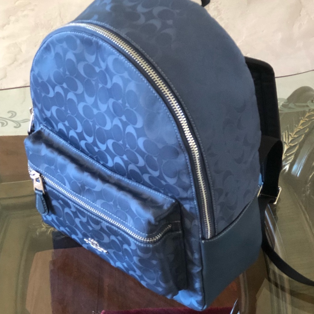 NWT Coach medium Charlie Nylon Signature Backpack - Picture 3 of 7
